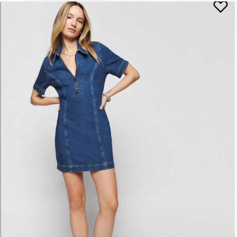 Reformation Loeb Denim Mini Dress
